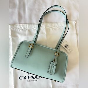 Authentic COACH Swing Zip Mini Leather Shoulder Bag 20